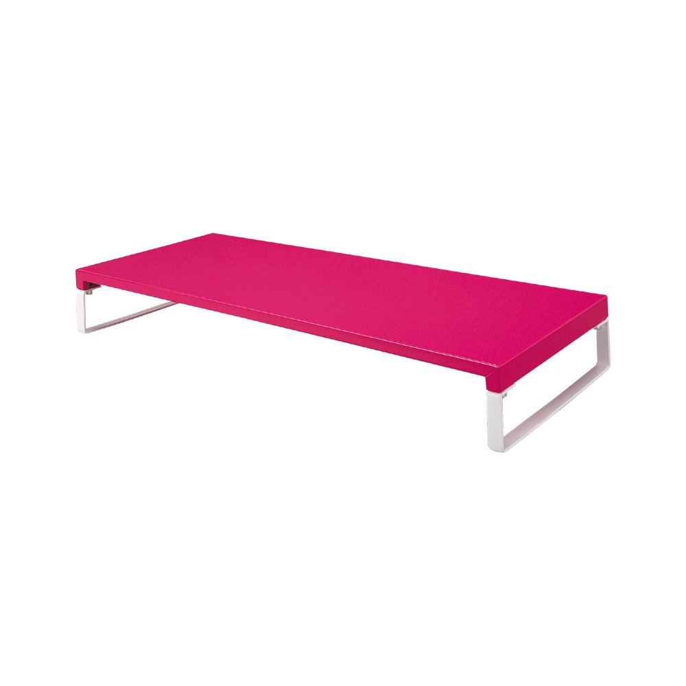 LIHIT LAB Desktop Stand (Monitor Stand), Pink, 9.8 X 23.2" X 3.1