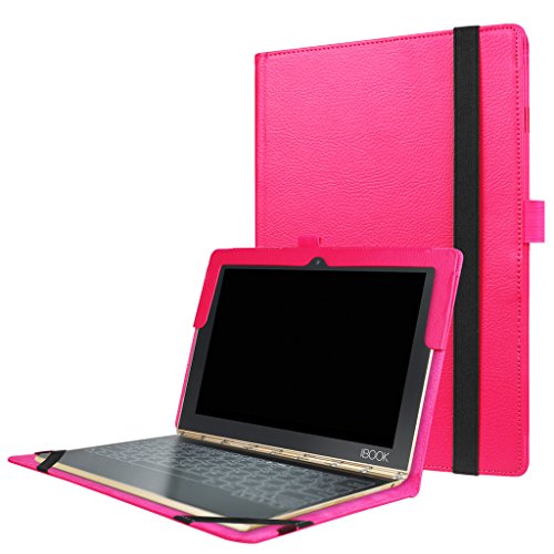 LENOVO YOGA BOOK 10.1 Case,Mama Mouth Slim PU Leather Cover For 10.1" Lenovo YOGA BOOK 2-in-1 Tablet,Rose Red