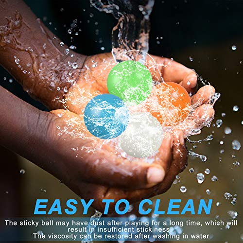 Sticky Balls That Stick to The Ceiling 4Pcs Stress Balls Fidget Toys