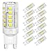 DiCUNO G9 LED Ceramic Base Light Bulbs, 4W (40W Halogen Equivalent), 400LM, Daylight White (6000K), G9 Base, G9 Bulbs Non-Dimmable for Home Lighting, 12-Pack