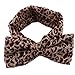 DZT1968® Baby Girl Leopard Wide Headband Turban Head Wrap Hair Band Headwear With Bowknot (Brown)