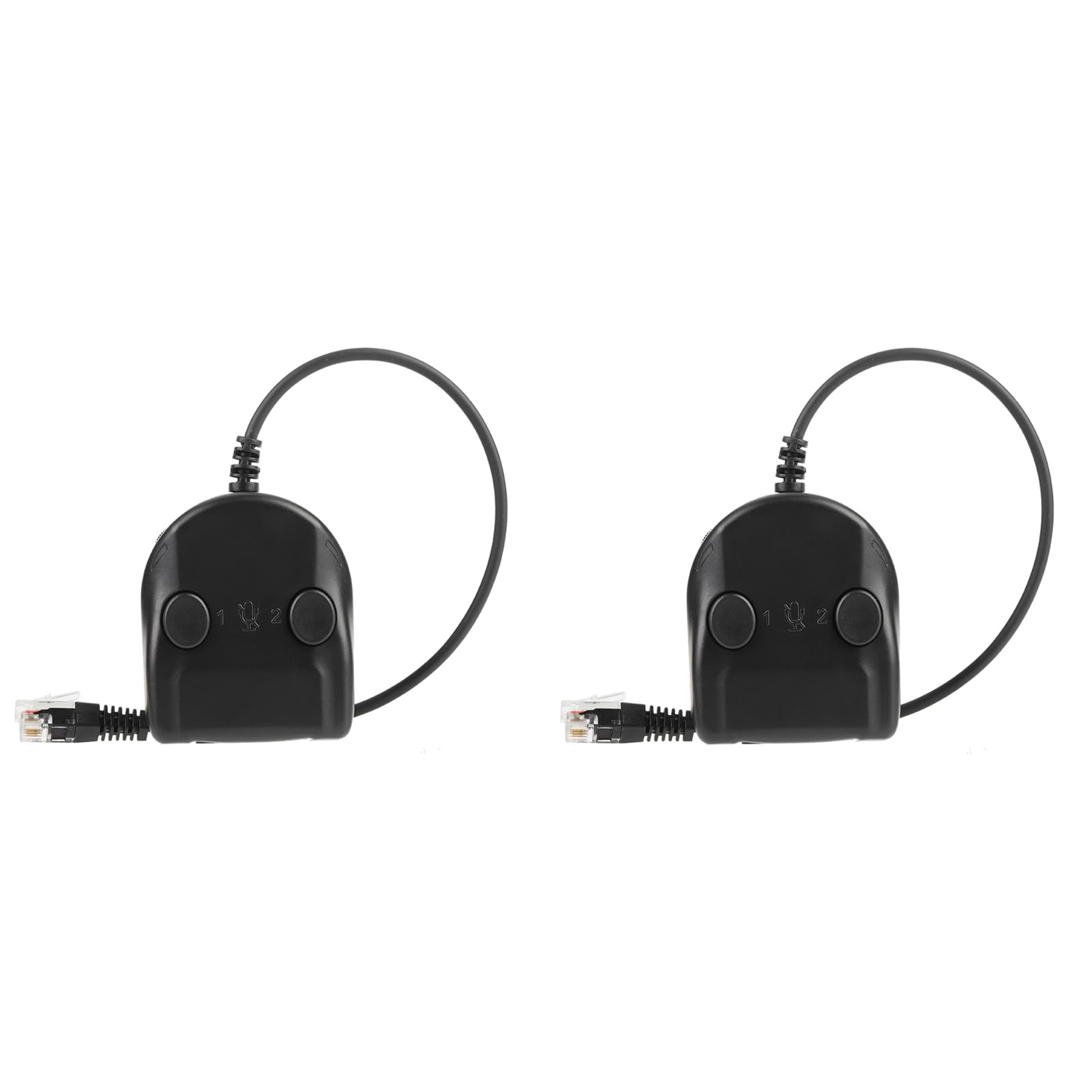 2PCS Telephone Training Adapter Y Splitter for Headset, Crystal Headset Telephone Training Box Splitter Adapter Headset Phone Splitter Extension Cable