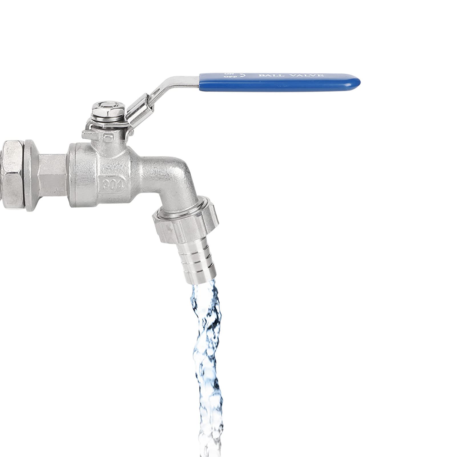 1/2 Inch Stainless Steel Hose Faucet Tap , Hoses Accessories Parts Connectors Ball Valve Weldless Bulkhead TNP 13mm BarbBars and Restaurants