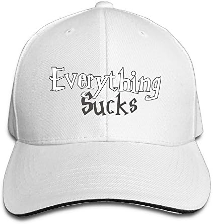 UanQ Particular Unisex Everything Sucks Sun Cap Hats White