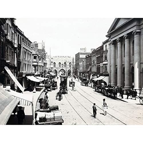 Artery8 Stuart High Street Southampton Vintage Photograph Art Print Canvas Premium Wall Decor Poster Mural