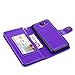 TabPow Galaxy J7 V Case, Galaxy J7 Prime Case, Galaxy J7 Perx Case, 10 Card Slot - ID Slot, Button Wallet Folio PU Leather Cover with Detachable Magnetic Case for Samsung Galaxy J7 V (2017) - Purple
