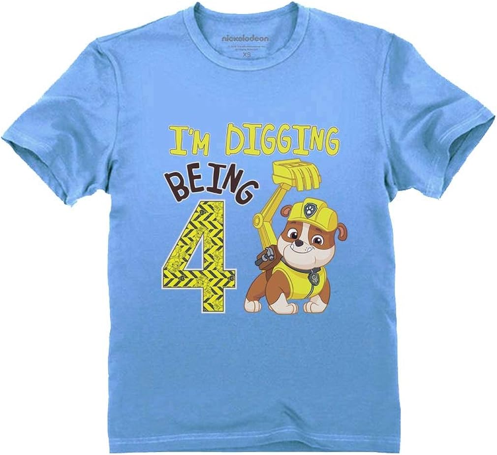Download Tops Tees Shirts Paw Patrol Rubble Digging 4th Birthday Official Toddler Kids T Shirt Tstars Clothing Accessories Chefschoice Nz