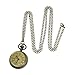 Souarts Pocket Watch Classic Smooth Vintage Antique Bronze Color Pocket Watch (Roman Numerals)