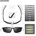 LRAiLIVE Polarized Sunglasses for Men and Women Al-Mg Metal Frame Running Driving Fishing Baseball (Black)