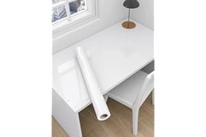 TILTIL Glossy White Wallpaper Peel and Stick Wallpaper Shiny Self Adhesive Removable Wallpaper,15.8" X 118"Waterproof Countertop Paper White Contact Paper for Cabinet Countertop Furniture Kitchen Vinyl Film