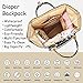 ORANIFUL Diaper Backpack Waterproof Baby Nappy Bags Mom Insulated Bottle Pockets Multi-functional Large Travel Back Pack Built-in USB Charging Port with Changing Pads and Stroller Straps (Black)
