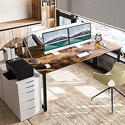 Coleshome 63 Inch Computer Desk, Modern Simple