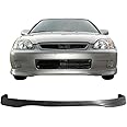 FREEMOTOR802 Front Bumper Lip Splitter, Fits 1999-2000 Honda Civic, Type-R Style Unpainted Black PP Air Dam Chin Spoiler Underbody Front Lip Spoiler Lower Guard Protector Styling Trim