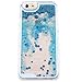 Glitter iPhone 6 Case, BEBONCOOL(TM) Quicksand Glitters Stars Liquid Transparent Hard Back Case Cover for iPhone 6 (4.7 Inch) [LIFETIME WARRANTY](Blue)