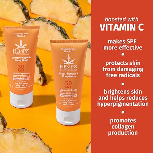 SWEET PINEAPPLE & HONEY MELON HERBAL FACIAL SUNSCREEN 3 OZ. SPF 50