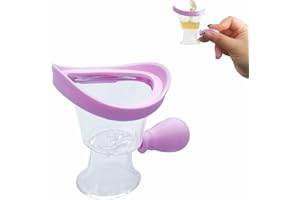 NIUGRECF Eye Wash Cup,Silicone Manual Air Pressure Eye Cleaning Cup Soothing Tired Eyes,Effective Eye Rinse Clean Dust Makeup Irritants,Transparent with Storage Container,Eye Wash Solution,Pink,1 Pack