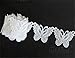 5 Meters Butterfly Lace Edge Trim Ribbon 5 cm Width Vintage Style White Edging Trimmings Fabric Embroidered Applique Sewing Craft Wedding Bridal Dress Embellishment DIY Decor Clothes Embroidery
