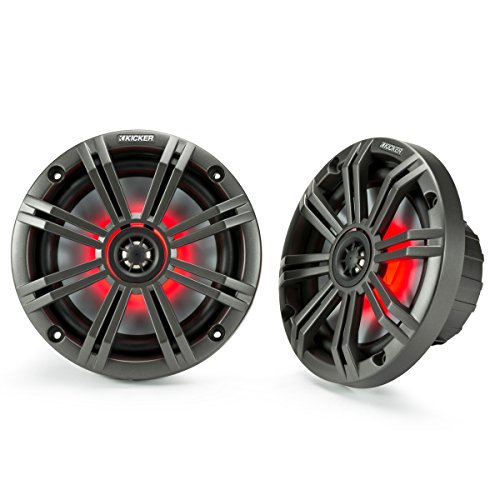 Kicker KM65 6.5-Inch  Marine Coaxial Speakers with 3/4-Inch 