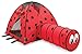 Pacific Play Tents 20420 Kids Lady Bug Dome Tent and Crawl Tunnel Combo for Indoor/Outdoor Fun (Pack of 2), Multicolor