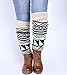 VIGVOG Women Boho Knitted Boot Gaiters Long Leg Warmer (Beige)