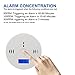 Carbon Monoxide Detector Alarm Pack 2, CO Gas Sensor Detector with Digital Display Alarm Clock Warning for Home (3 AA Battery not Included) (Pack 2)
