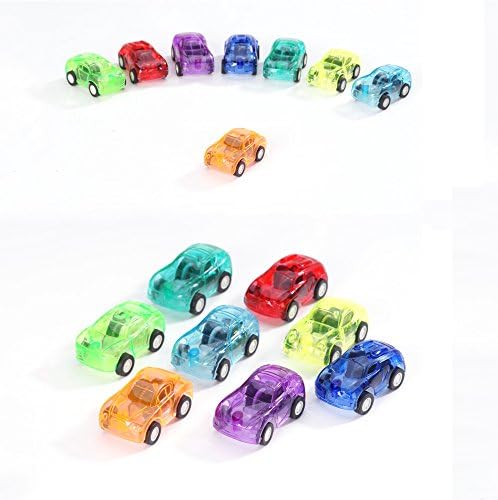 Mini Pull Back Racing Car toys, Funny Transparent Vehicles, Party favor Raced on Floor or Table Toy for Party For Kids and Adults Fun Gift with Multicolor, 5 PCS