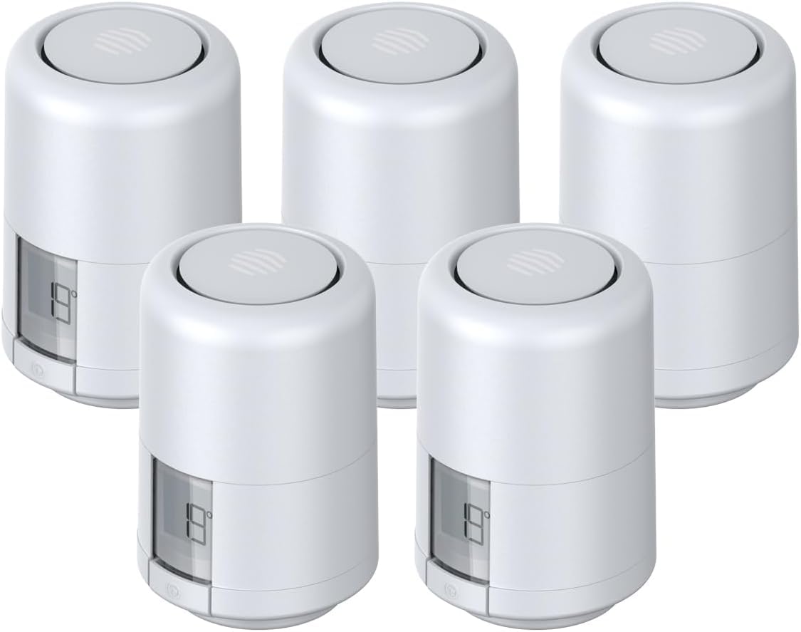 Hive Thermostatic Radiator Valve (TRV) 5 Pack, White, 15mm Heads Only — image 1