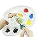 Honbay Plastic Artist Paint Tray Palette with 10-well Thumb Hole - Pack of 3