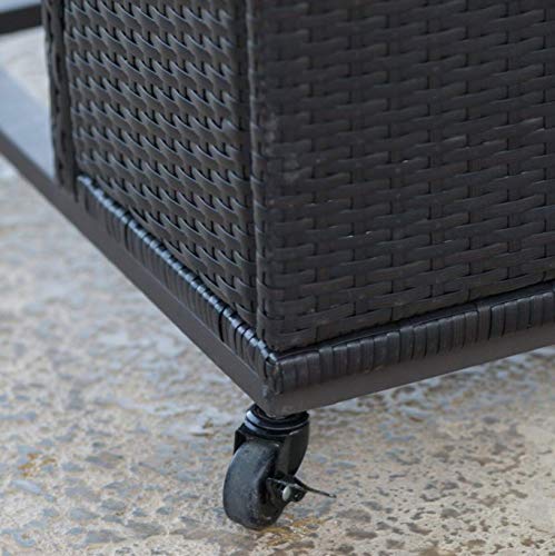 Resin Wicker Raft Caddy With Wheels - By DERMA PAD