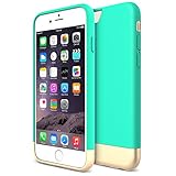 iPhone 6 Case, Maxboost [Vibrance Series] Protective SOFT-Interior Scratch Protection Metallic Finished Base - Robin Egg Blue / Champagne Gold