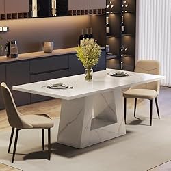 LITTLE TREE Dining Table for 4-6 People, 63 Inches