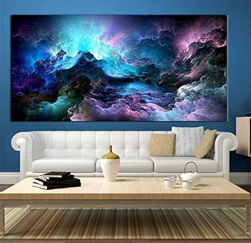 5D Diamond Painting by Number Kits,Large Size,Full Drill,Yolaga DIY Rhinestone Embroidery Color Cloud Mosaic Art Cross Stitch Craft for Home Wall Decor,Square Drill,70x200cm