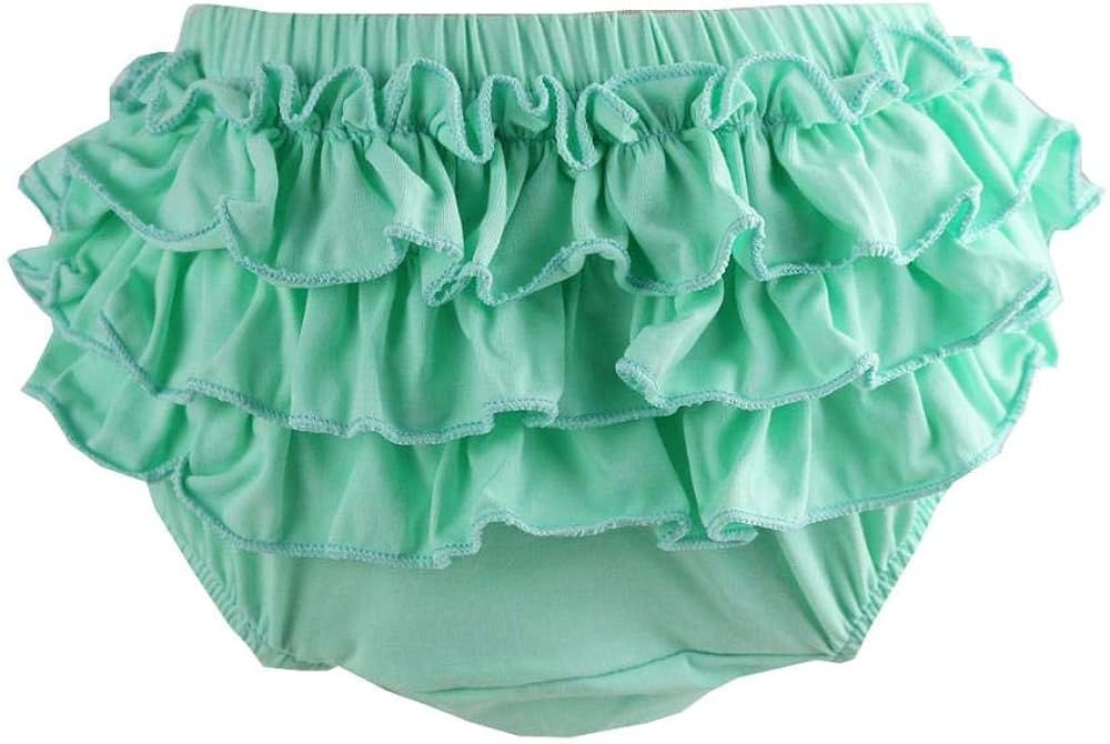 Wennikids Baby Girls' Soft Shorts Cotton Ruffle Diaper
