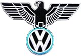 VW Volkswagen German Bundesadler Eagle Coat Of Arms WORLD WAR WW II GSA Toppa Mottorrad Motorcycles Jacket Polo Shirt T-Shirt Patch Sew Iron on Logo Embroidered Badge Sign Emblem Costume