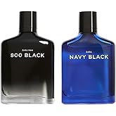 Zara Navy Black + 800 Black Cologne for Men Fragrance Set EDT Eau De Toilette 2x 100 ML (3.4 FL OZ)