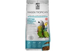 Tropican 1.8-Pound (Pack of 1) Lifetime Maintenance Parrot Granules, Standup Air Barrier Zipper Bag, Beige, Packaging may var