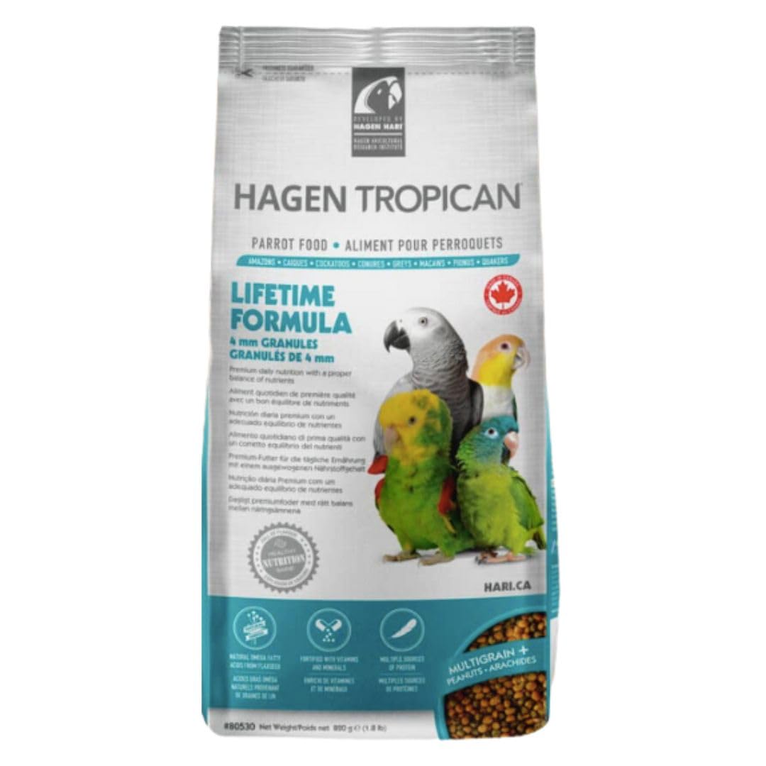 Tropican Lifetime Parrot Granules Mix/Food, 820 g