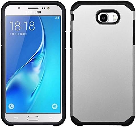 Resistance Samsung Galaxy J7 (2017), Heavy Duty Shockproof Protective Hybrid Case Drop &amp; Impact Resistant Cover (Silver/Black)