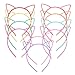 eBoot Cat Ear Headbands Plastic Cat Hairband Cat Bow Hairbands Makeup Party Headwear for Women Girls, Multicolor, 10 Pieces