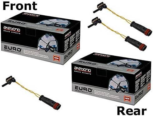 Mercedes C-320 (+949/950) Brake Pad KIT Front+Rear CERAMIC Akebono Pads+Sensors