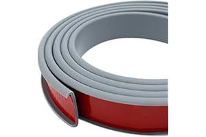 Tintvent U Shape Edge Banding, Fit 3/4 inch Edge, Plywood Edge Protector, Self-Adhesive Edge Trim for Veneer, Furniture, Cabinets, Countertop, Shelves, Table, Marble; Gray, 20Ft