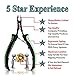 Cuticle Nipper – Half Jaw Professional High Quality Stainless Steel Nail Clippers – Maximum Comfort Grips – Ergonomic Spring Control - Durable Manicure and Pedicure Tool – Beauty Tool Perfect for Fingernails and Toenails – Cuticle Nippers With Money Back Guarantee