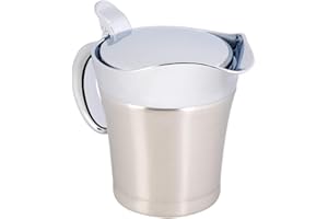Gravy Boats, Food Grade Stainless Sauce Gravy Pot with Lid, Double Wall Insulated Design Gravy Warmer, for Store Gravy, Liqui