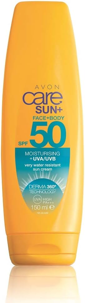 Avon Care Sun+ Face Body Very Water Resistant Moisturising Sun Cream SPF50