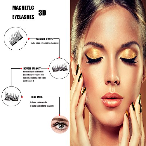3D Magnetic Eyelashes by TrimDish, Reusable False Eyelashes for Natural Look (4 Pieces), No Glue Required Fake Mink Lashes - Thumbnail 2