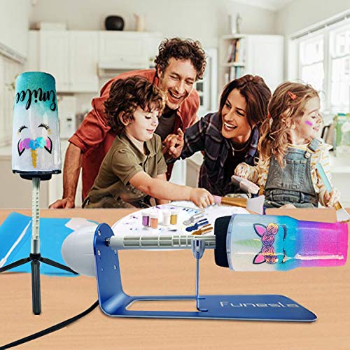 Funesla Cup Turner for Crafts Turner NO Assembly Cup Spinner Machine Kit DIY Glitter Epoxy Tumblers (with ON/Off Switch)