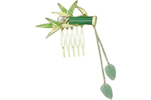 Bamboo Shaped Hair Comb Clip Chinese Hair Comb Slides Clips Ancient Hairpin for Women Tassel Hair Clips Hair Styling Tool