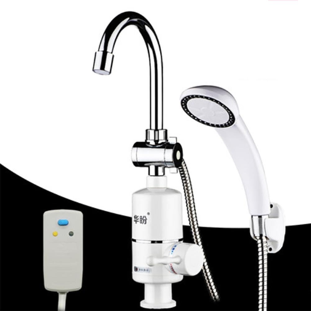 MCC Electric Water Tap 220V fast heating one-handle rotary hot water heater LED digital display kitchen shower shower hand shower hot and cold dual-use , C