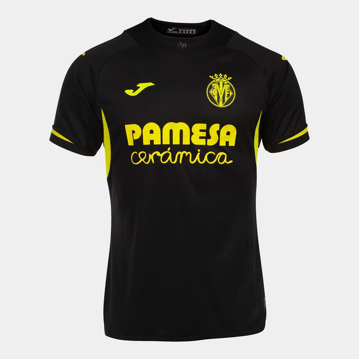 Villarreal CF Official 22/23 Third Kit Match Jersey, Hort Sleeve T-Shirt, Unisex, Black, L