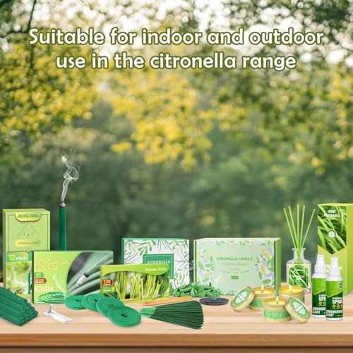 SCENTORINI Citronella Spray with Lemongrass Essential Oil, DEET-Free, 200ml (2 Pack) Air Freshener Mist, Plant-Based for Home, Patio, Outdoor, Courtyard, Camping, Hiking, Traveling, Fishing